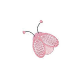 Cute pink bug machine embroidery design by sweetstitchdesign.com