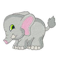 Baby elephant machine embroidery design by sweetstitchdesign.com