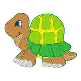 Cute baby turtle machine embroidery design by sweetstitchdesign.com