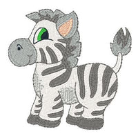 Baby zebra machine embroidery design by sweetstitchdesign.com