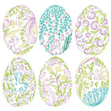 Fabulous Easter Eggs - Set of 6 machine embroidery designs by sweetstitchdesign.com
