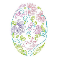 Easter egg machine embroidery design by sweetstitchdesign.com