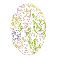 Easter egg machine embroidery design by sweetstitchdesign.com