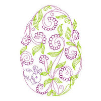 Easter egg machine embroidery design by sweetstitchdesign.com