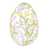 Easter egg machine embroidery design by sweetstitchdesign.com