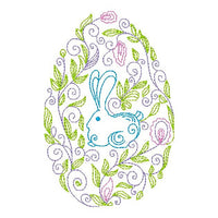 Easter egg machine embroidery design by sweetstitchdesign.com