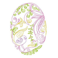 Easter egg machine embroidery design by sweetstitchdesign.com