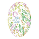 Easter egg machine embroidery design by sweetstitchdesign.com