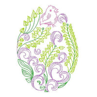 Easter egg machine embroidery design by sweetstitchdesign.com