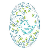 Easter egg machine embroidery design by sweetstitchdesign.com