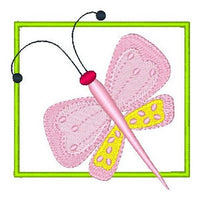 Butterfly applique machine embroidery design by sweetstitchdesign.com