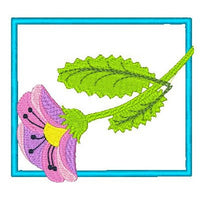 Garden Flower applique machine embroidery design by sweetstitchdesign.com