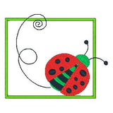 Ladybug applique machine embroidery design by sweetstitchdesign.com