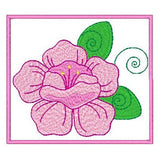 Garden Flower applique machine embroidery design by sweetstitchdesign.com