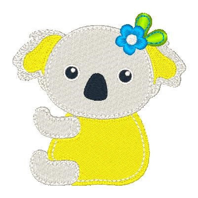 Koala machine embroidery design by sweetstitchdesign.com