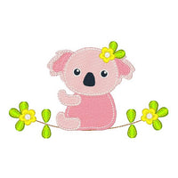 Koala machine embroidery design by sweetstitchdesign.com