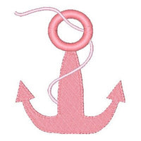 Ship's anchor machine embroidery design by sweetstitchdesign.com