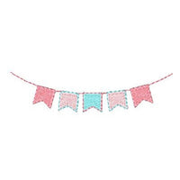 Bunting machine embroidery design by sweetstitchdesign.com
