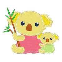 Koala machine embroidery design by sweetstitchdesign.com