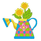 Watering can machine embroidery design by sweetstitchdesign.com