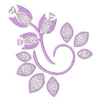 Floral machine embroidery design by sweetstitchdesign.com