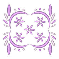 Floral machine embroidery design by sweetstitchdesign.com