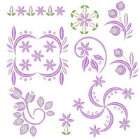 Floral machine embroidery designs by sweetstitchdesign.com