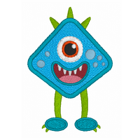 Monster applique machine embroidery design by sweetstitchdesign.com