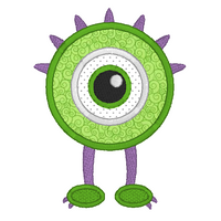 Monster applique machine embroidery design by sweetstitchdesign.com