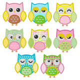 Baby owl applique machine embroidery designs by sweetstitchdesign.com