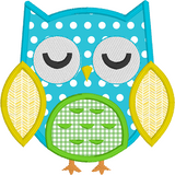 Baby owl applique machine embroidery design by sweetstitchdesign.com