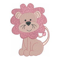 Baby lion machine embroidery design by sweetstitchdesign.com