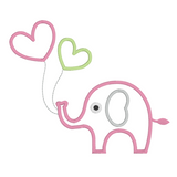 Baby elephant applique machine embroidery design by sweetstitchdesign.com