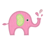 Baby elephant applique machine embroidery design by sweetstitchdesign.com