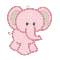 Baby elephant applique machine embroidery design by sweetstitchdesign.com