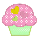 Cupcake applique machine embroidery design by sweetstitchdesign.com