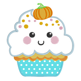 Halloween cupcake applique machine embroidery design by sweetstitchdesign.com