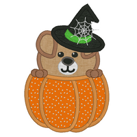 Halloween puppy applique machine embroidery design by sweetstitchdesign.com