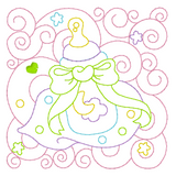 Baby quilt block linework machine embroidery design by sweetstitchdesign.com