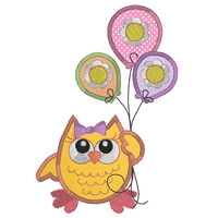 Baby owl applique machine embroidery design by sweetstitchdesign.com