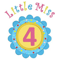 4th Birthday Applique Machine Embroidery Design by sweetstitchdesign.com