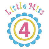 4th Birthday Applique Machine Embroidery Design by sweetstitchdesign.com