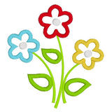 Floral applique machine embroidery design by sweetstitchdesign.com