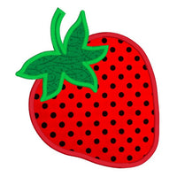 Strawberry applique machine embroidery design by sweetstitchdesign.com