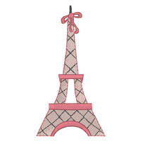 Eiffel Tower machine embroidery design by sweetstitchdesign.com