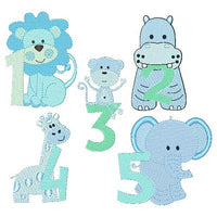 Animal numbers set of machine embroidery designs by sweetstitchdesign.com