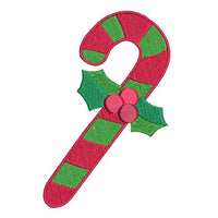 Christmas candy cane machine embroidery design by sweetstitchdesign.com