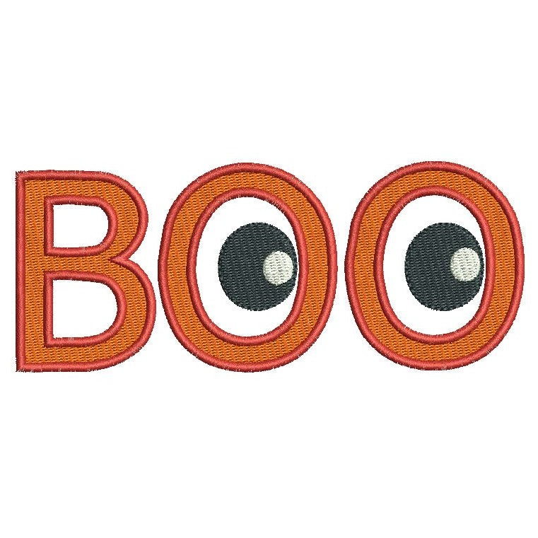 Halloween "BOO" machine embroidery design by sweetstitchdesign.com