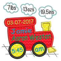 Baby birth announcement template machine embroidery design by sweetstitchdesign.com