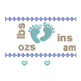 Baby birth announcement template machine embroidery design by sweetstitchdesign.com